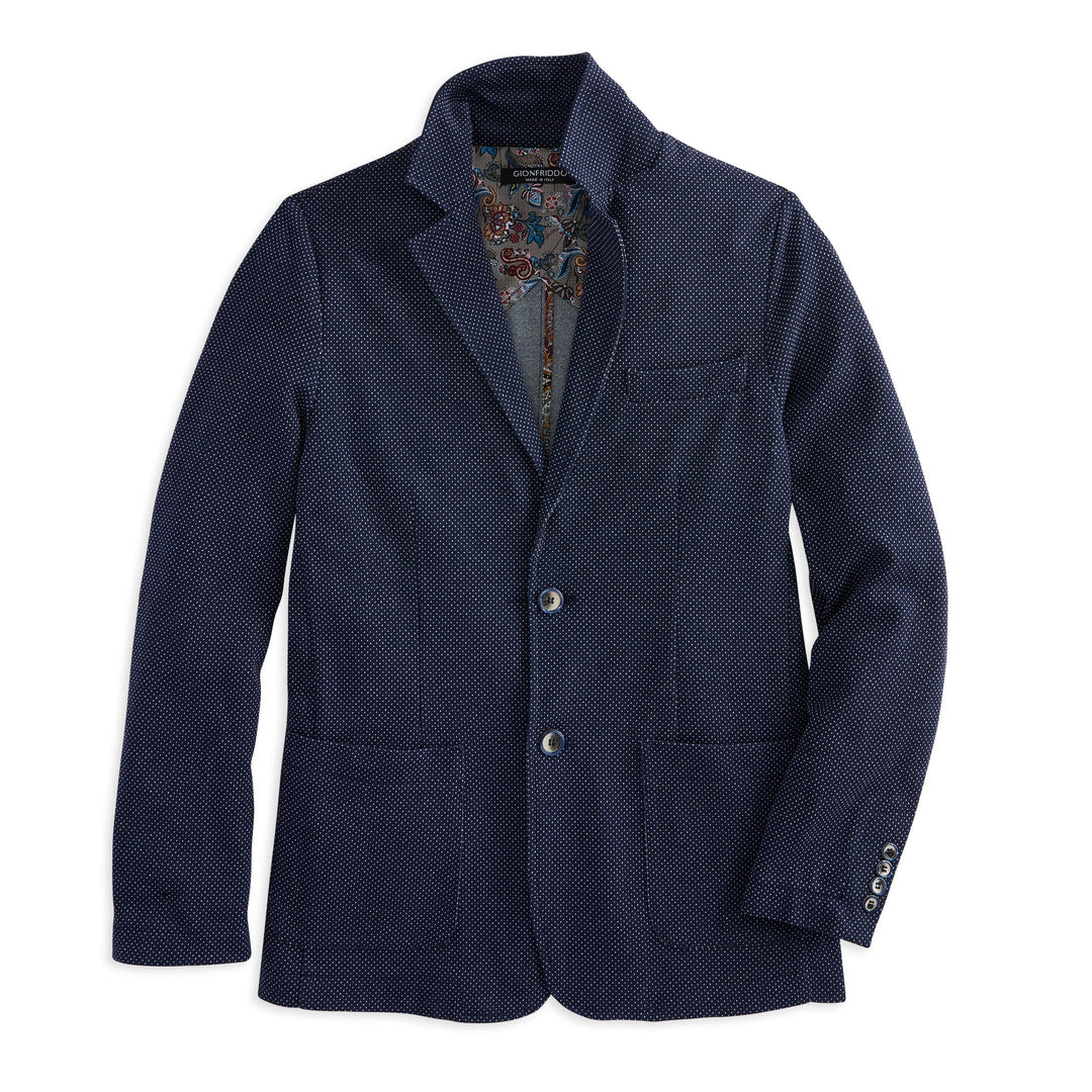 Pin Dot Knit Blazer