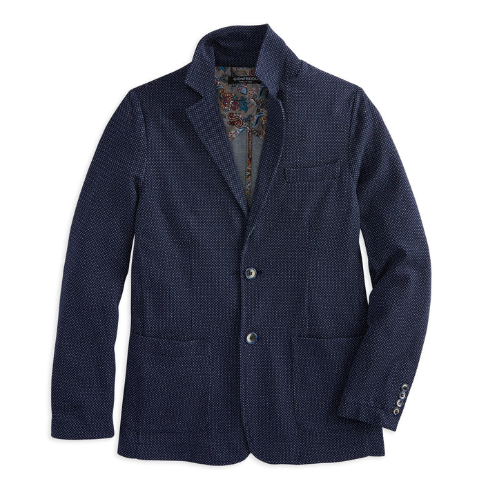 Pin Dot Knit Blazer