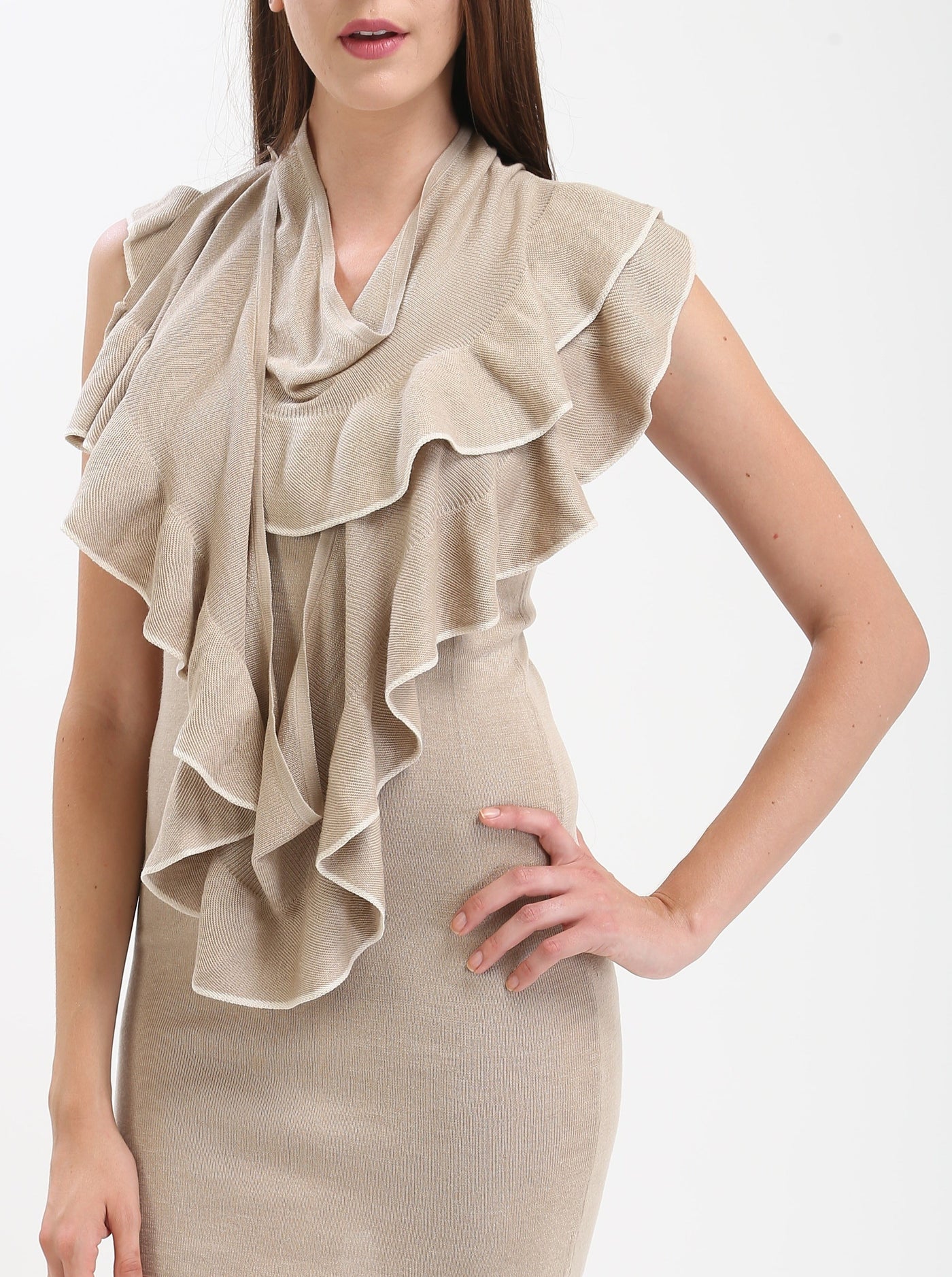 Ruffled Circle Scarf