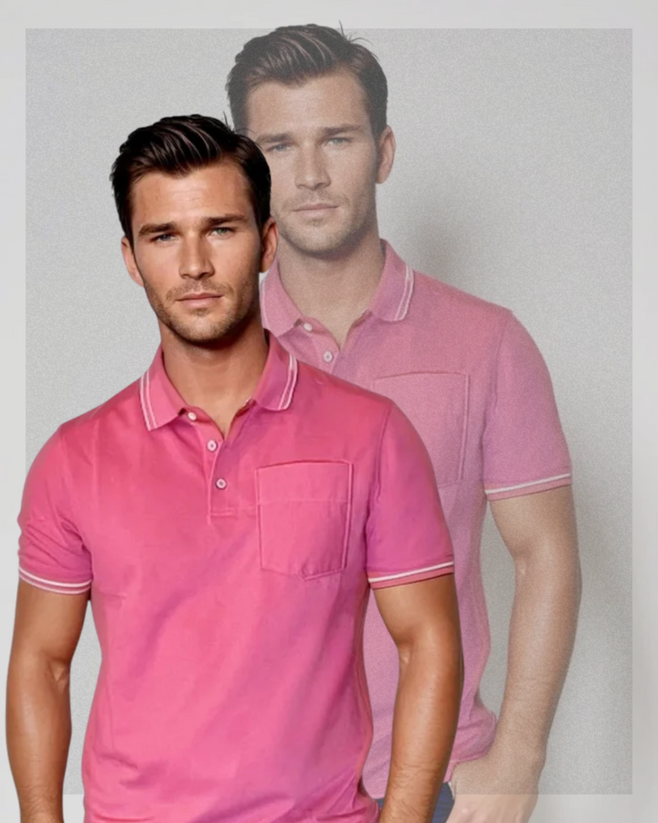 Pocket Polo Shirt - Pink-POLO SHIRTS-BUKI-Pink-M-Buki