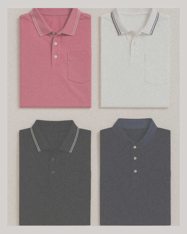 Pocket Polo Shirt - White-POLO SHIRTS-BUKI-White-M-Buki