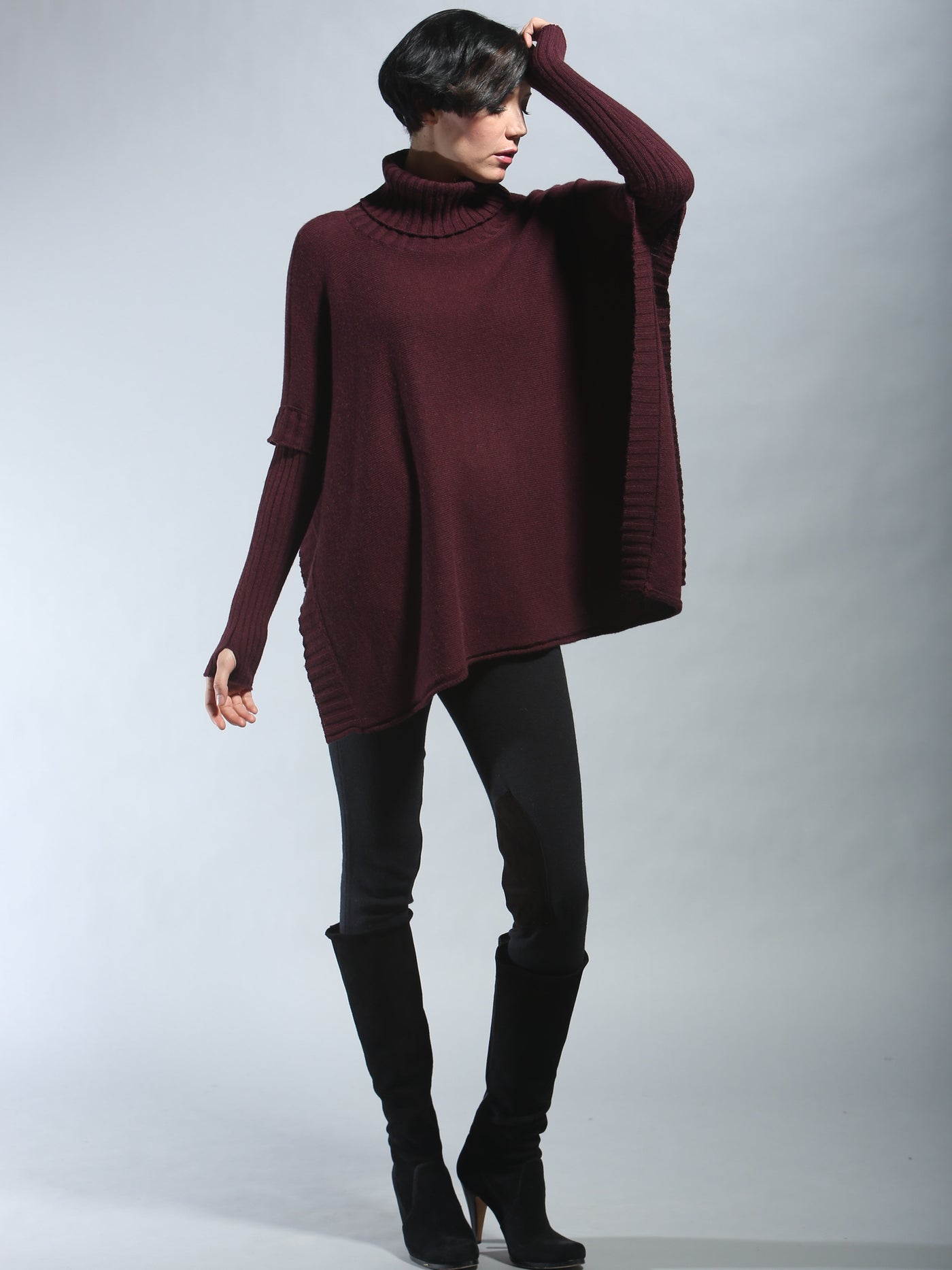 Turtleneck Cape Sweater