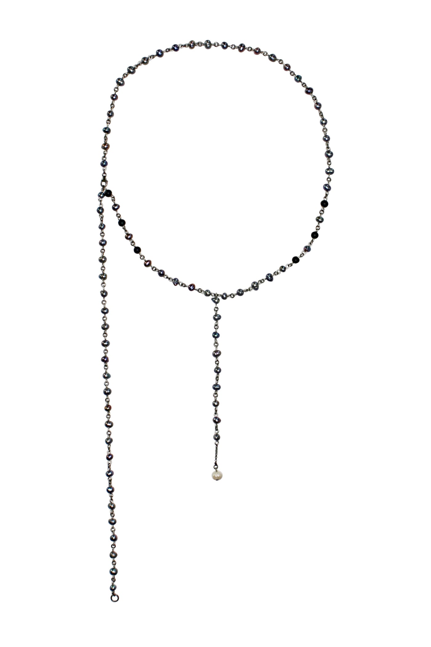 Black Pearl Lariat Chain