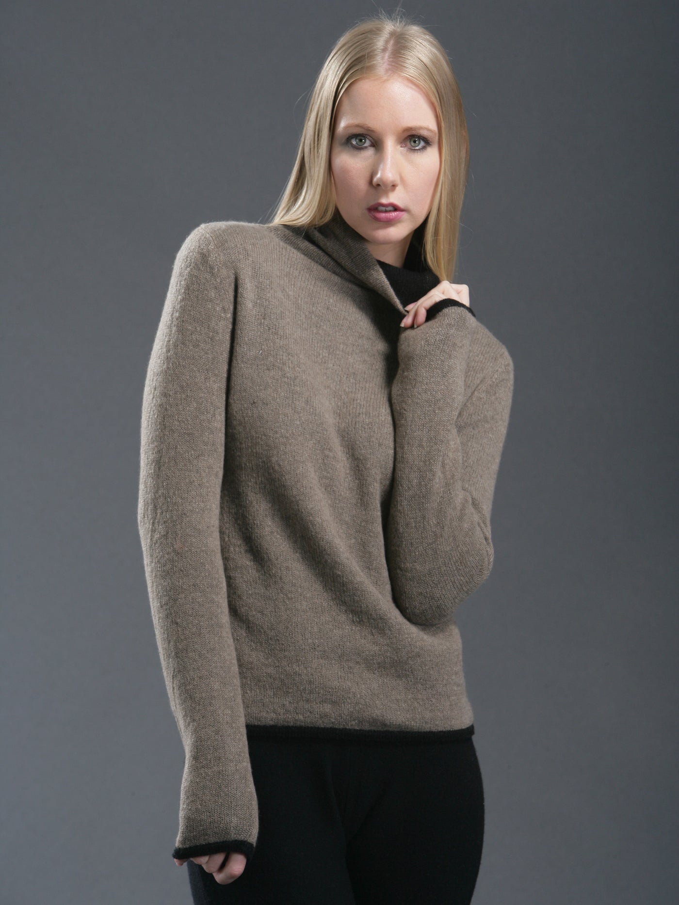 Double Layered Reversible Turtleneck