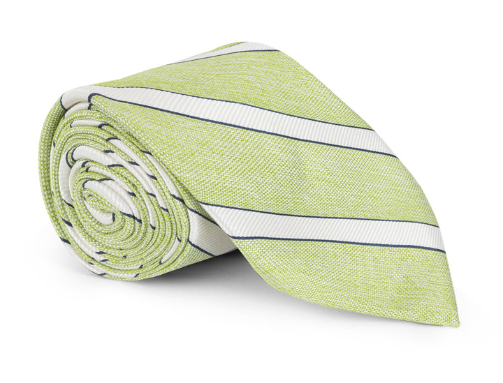 Jansen Green Textured Stripe Tie