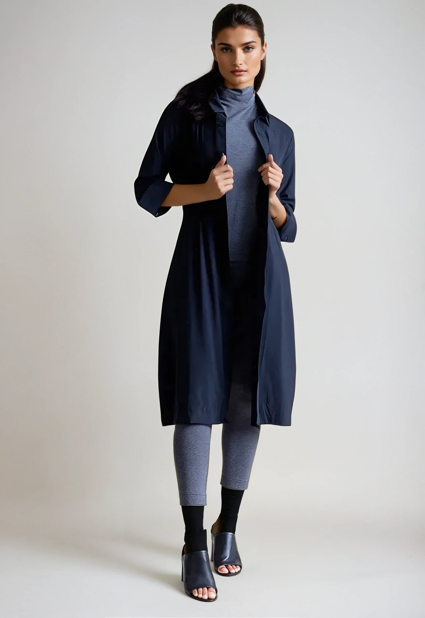 Kathleen Shirt Dress-DRESSES-BUKI-XS-Black-Buki