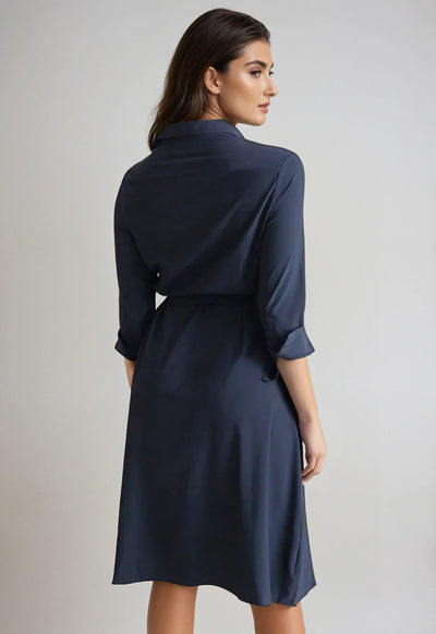 Kathleen Shirt Dress-DRESSES-BUKI-XS-Black-Buki