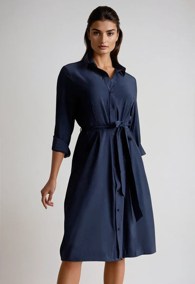Kathleen Shirt Dress-DRESSES-BUKI-XS-Black-Buki