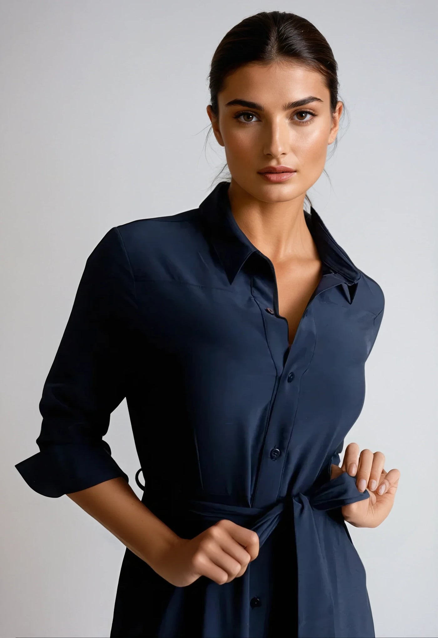 Kathleen Shirt Dress-DRESSES-BUKI-XS-Black-Buki