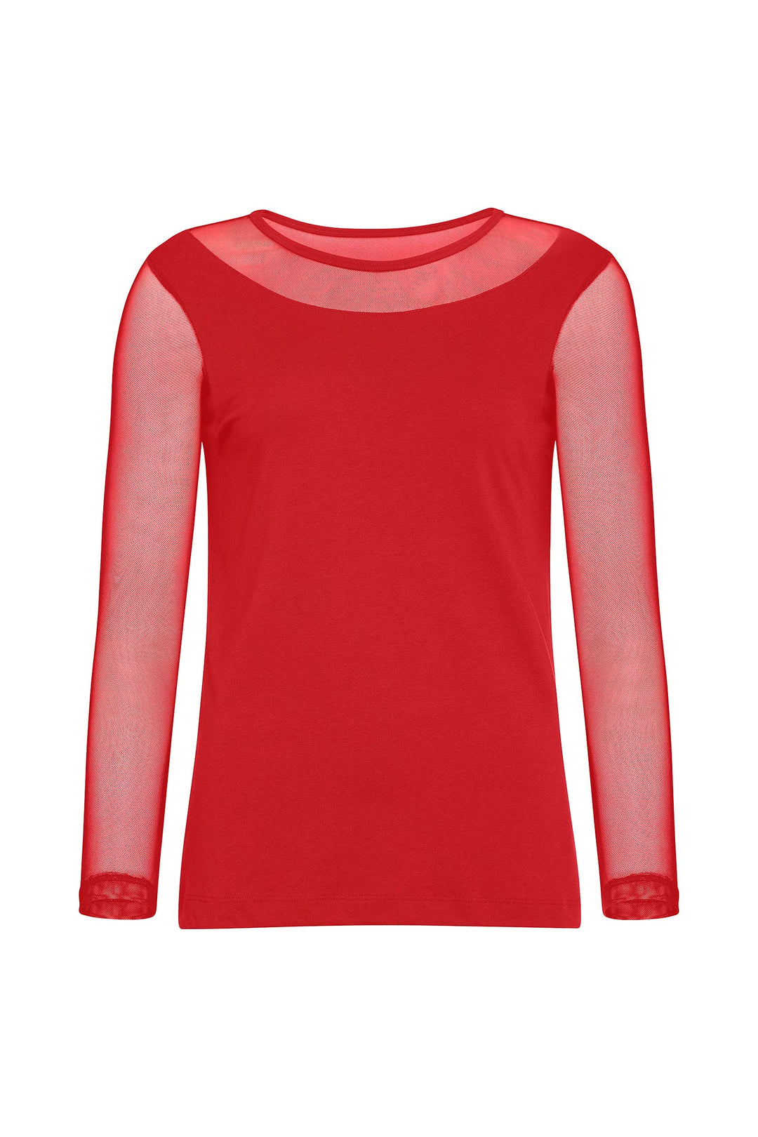 Kim Mesh-Sleeve Top in Pima Modal