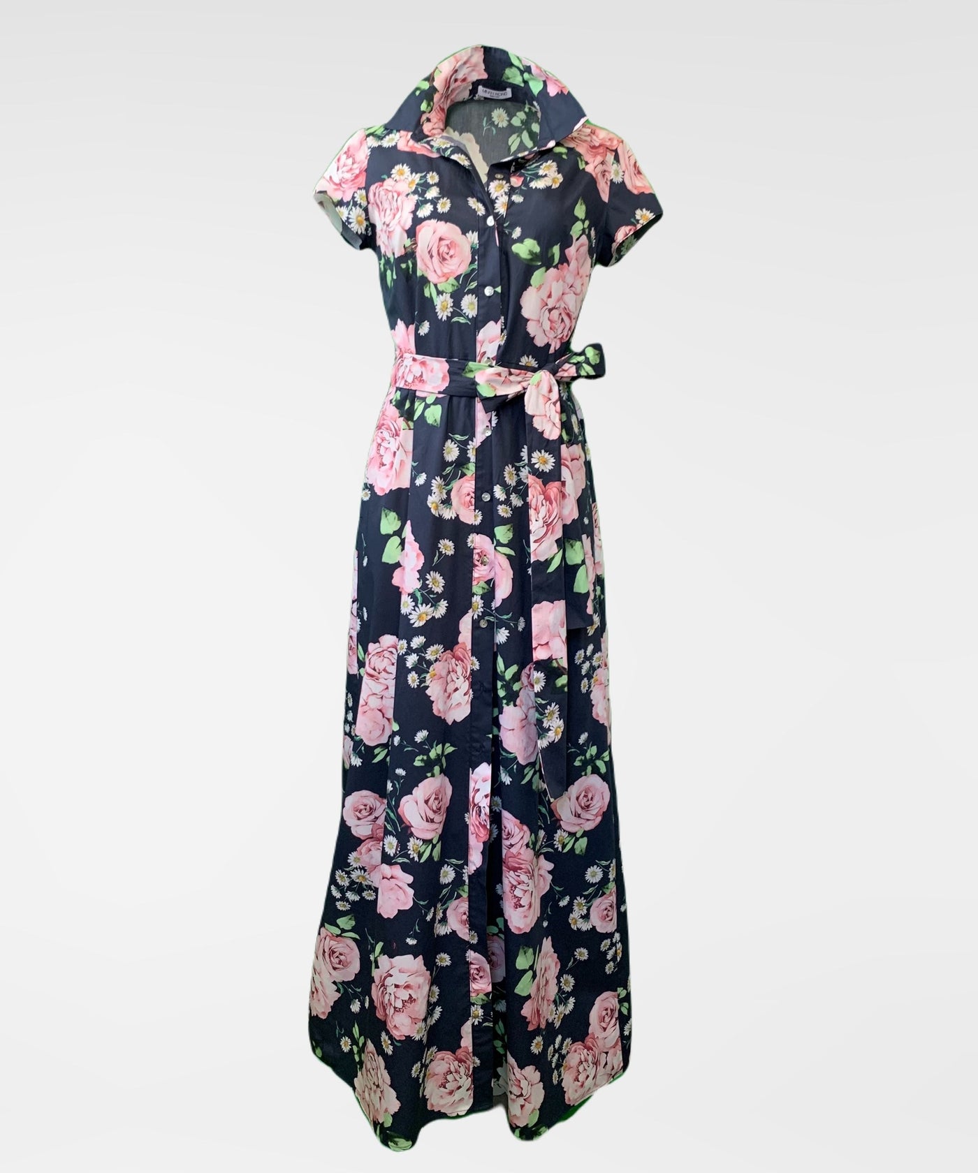 Lara Bleu Maxi Shirt Dress