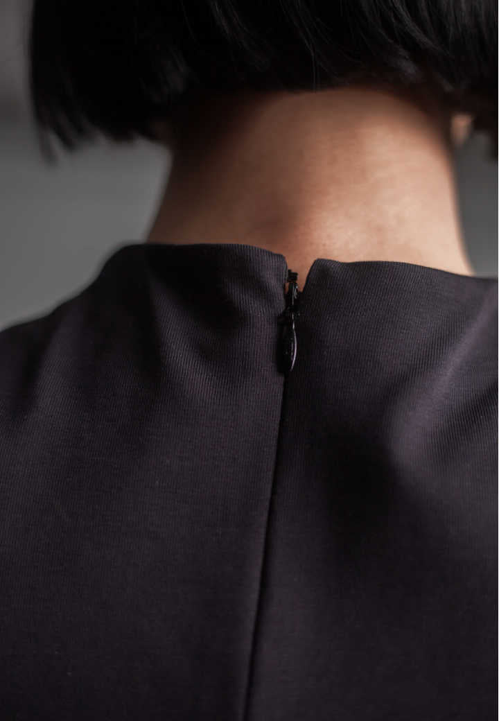 Little Black Dress (LBD)-Dresses-Buki-zipper detail