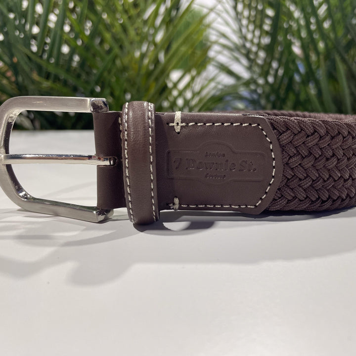 Stretch Woven Belt Brown - 7 Downie St.®