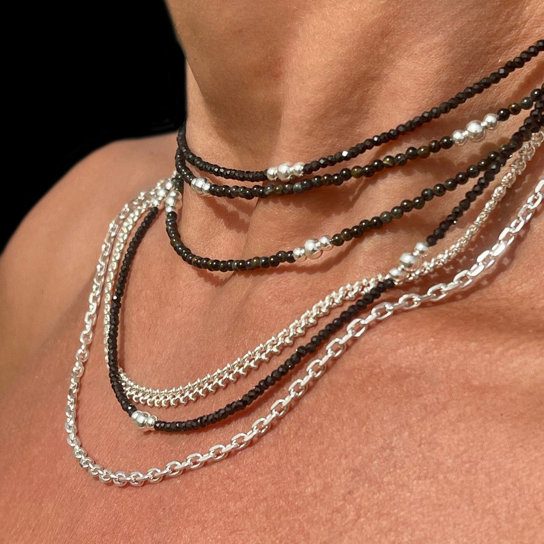 Blue Tigers Eye &amp; Hematite Necklace – Waterproof