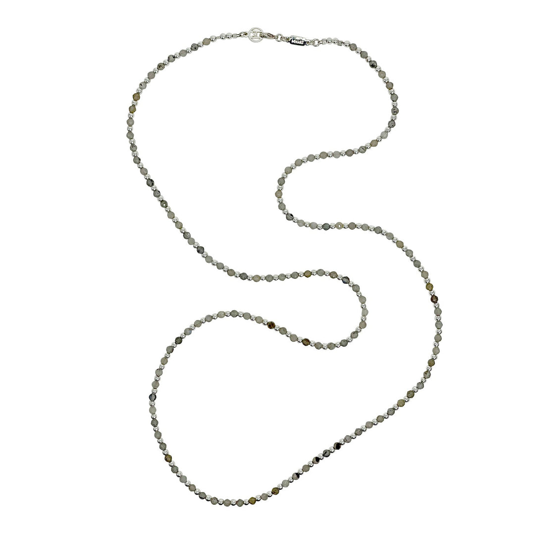 Labradorite &amp; Hematite Wrap Necklace