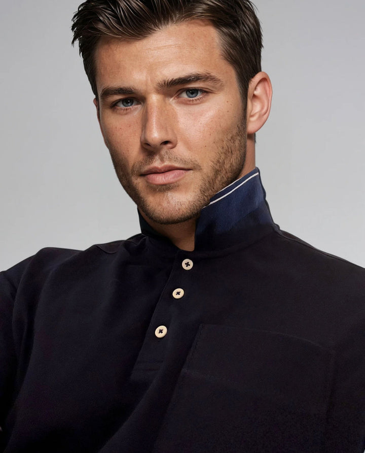 Pocket Polo Shirt - Navy-POLO SHIRTS-BUKI-Navy-M-Buki