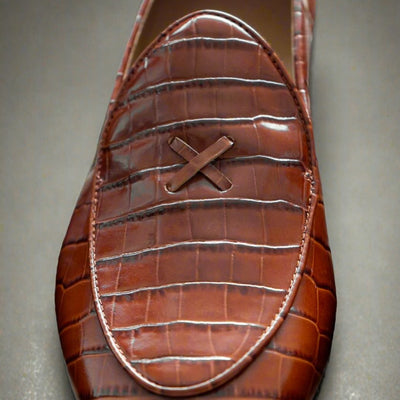 Men's Cognac Full Croc Milano Loafer