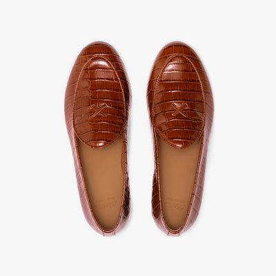 Men's Cognac Full Croc Milano Loafer