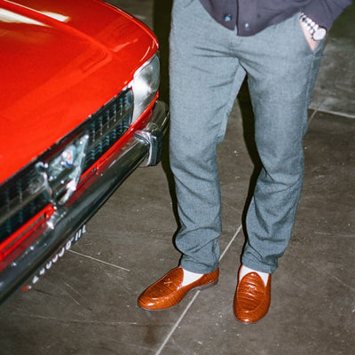 Men's Cognac Full Croc Milano Loafer