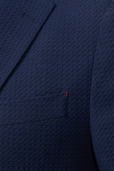Milano Navy Waffle Weave Stretch Blazer - 7 Downie St.®