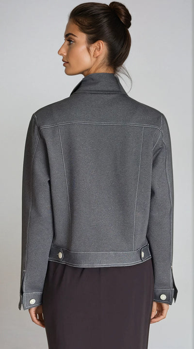 Neo-Tech Jacket-Jackets-Buki-Charcoal Grey-back