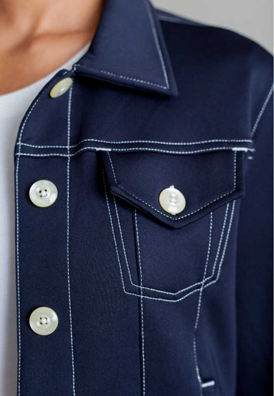 Neo-Tech Jacket-Jackets-Buki-Navy-pocket detail