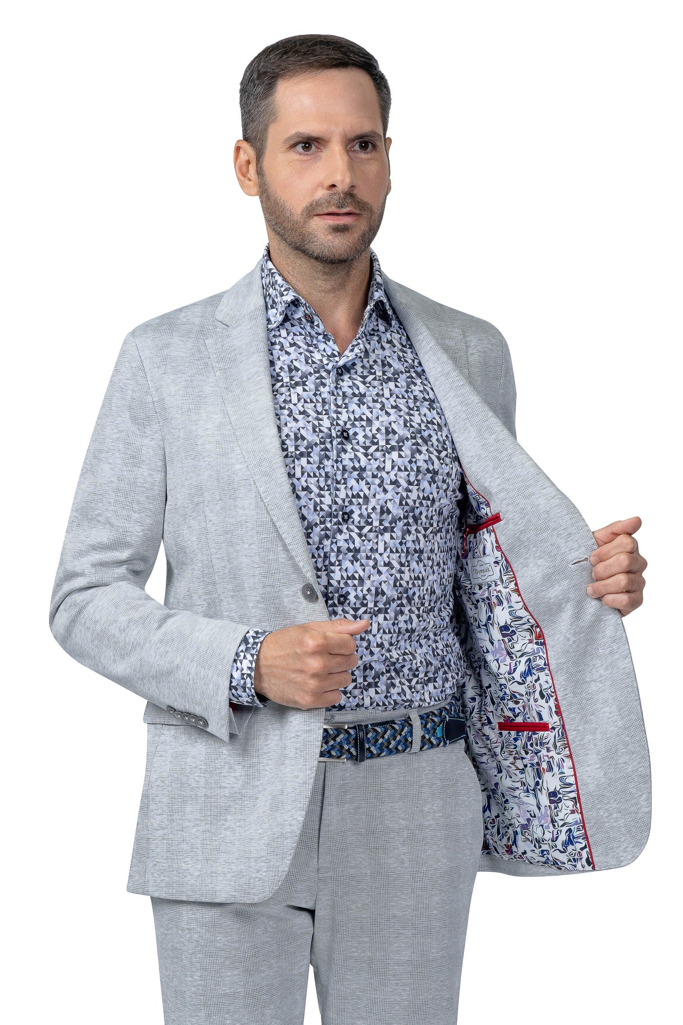 Norfolk Grey Plaid Stretch Blazer - 7 Downie St.®