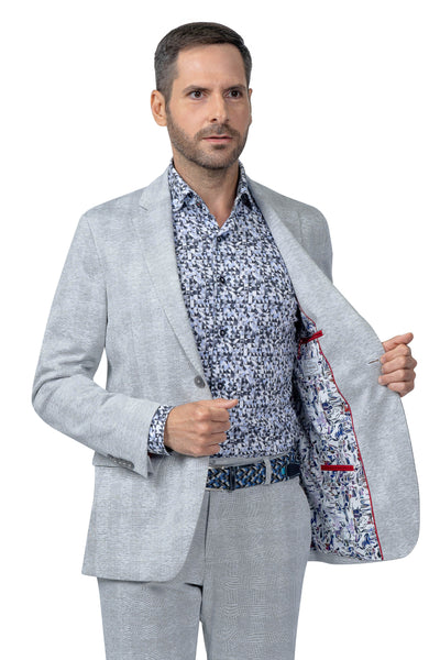 Norfolk Grey Plaid Stretch Blazer - 7 Downie St.®