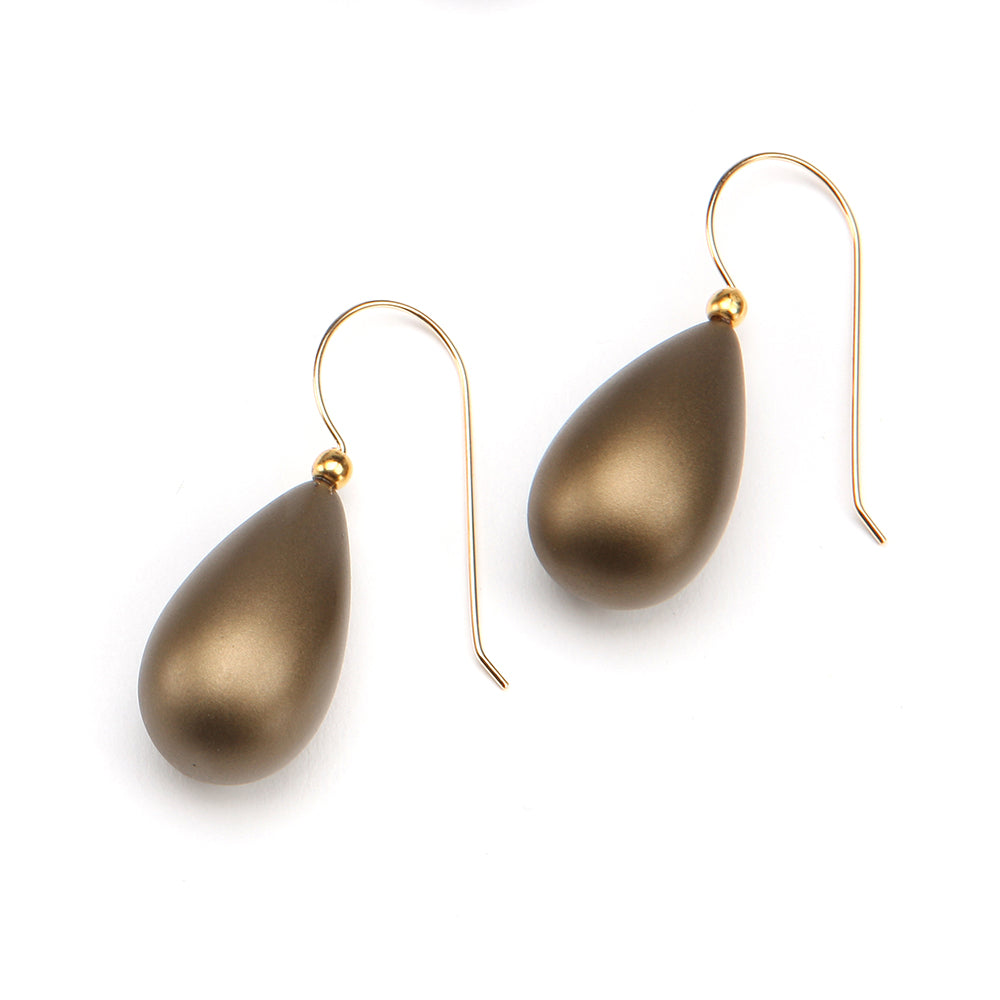 Alchemy Raindrop Resin Earring Brass