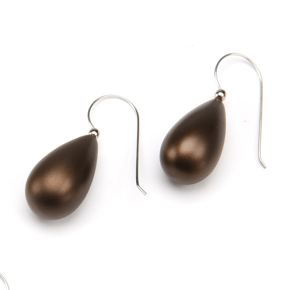 Alchemy Raindrop Resin Earring Bronze