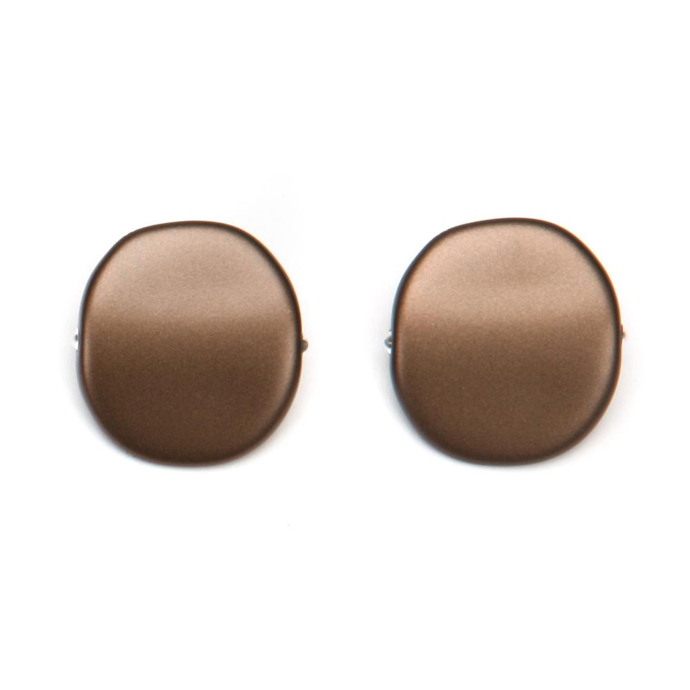 Alchemy Riverstone Resin Clip Earring Bronze