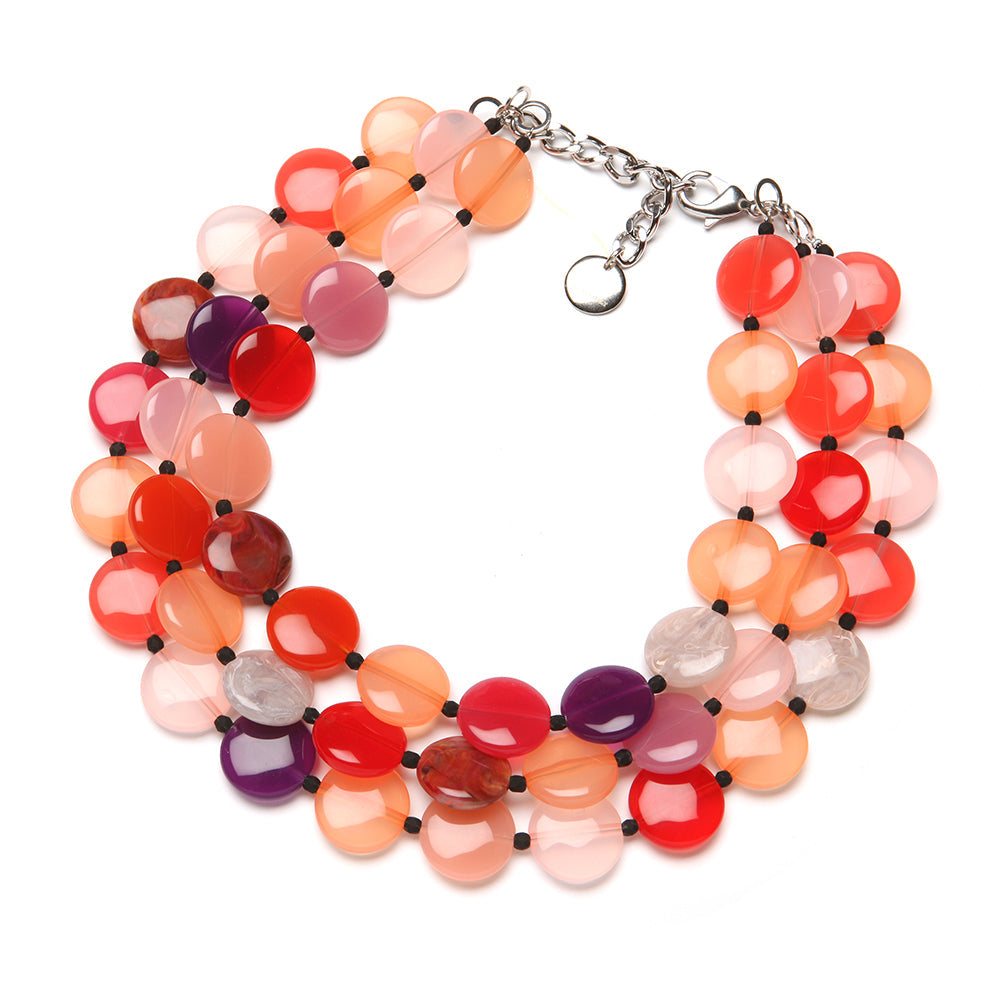 Brie Resin Necklace Fire