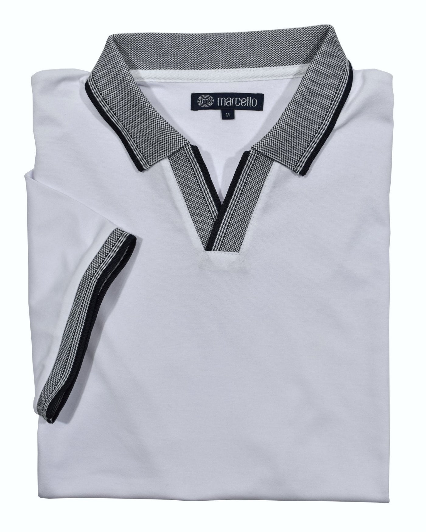 Marcello royal oxford open collar polo