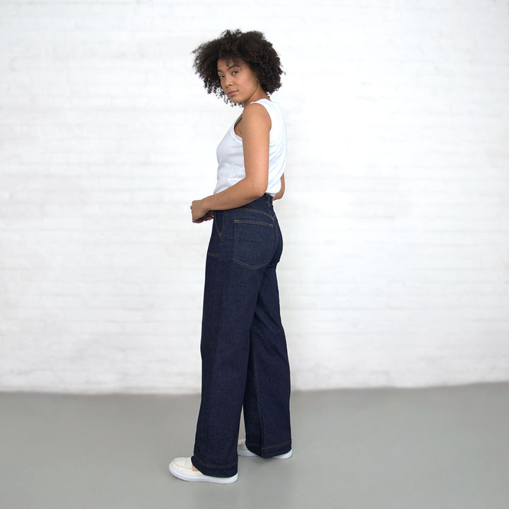 Palazzo - Dark Wash Stretch