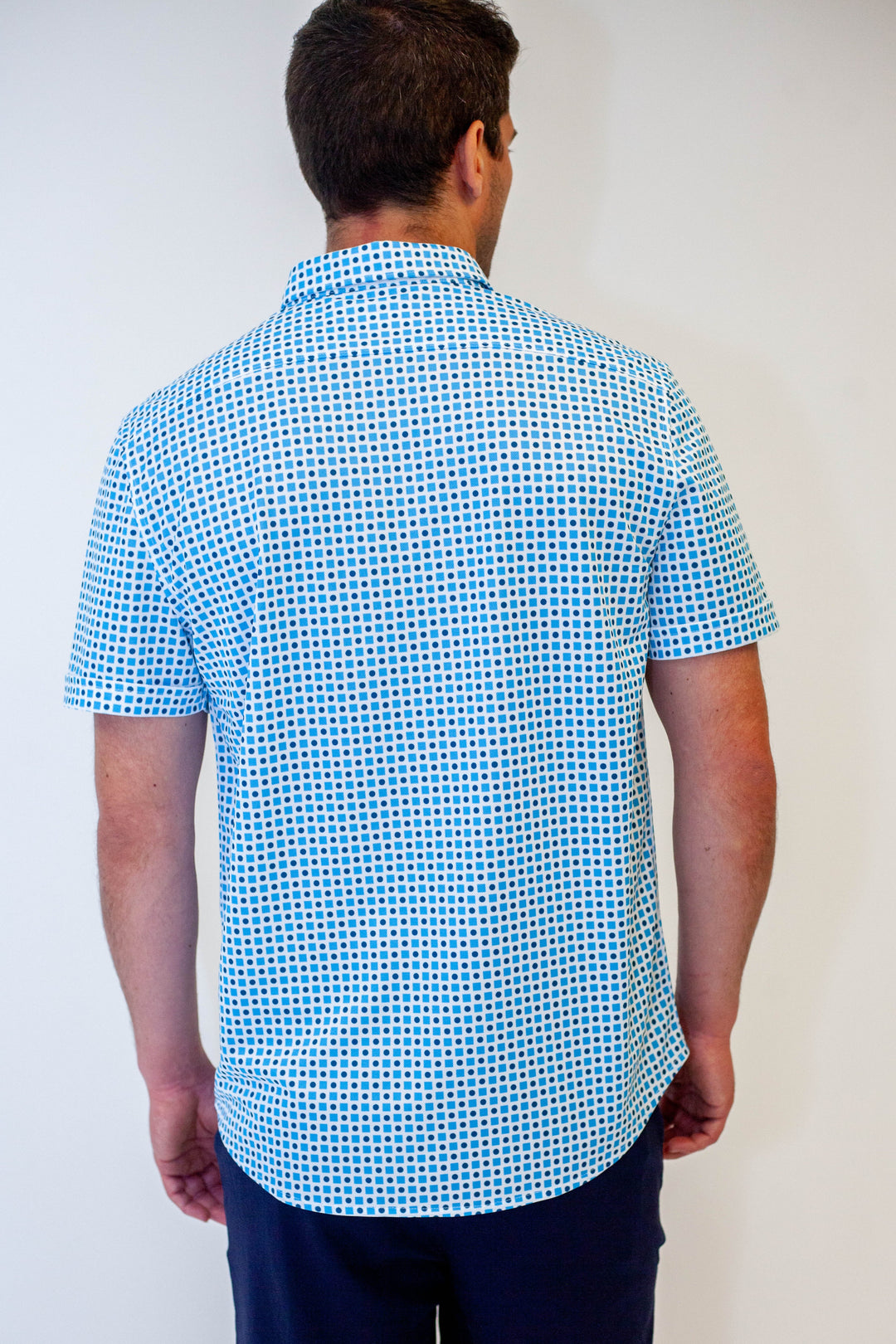 Palm Springs Short Sleeve Tech Shirt-SHORT SLEEVE SHIRTS-BUKI-M-Turquoise + Blue-Buki