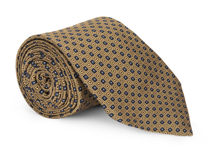 Pierce Gold Micro Squares Tie
