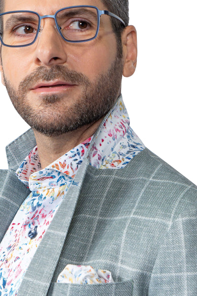 Portland Green Windowpane Stretch Blazer - 7 Downie St.®