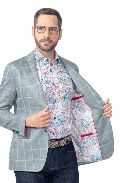 Portland Green Windowpane Stretch Blazer - 7 Downie St.®