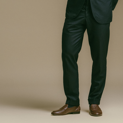 Men's Brown Pebbled Leather Centesimo
