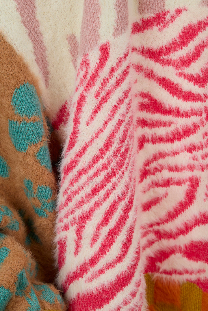 Short Multi Patterned Cardigan