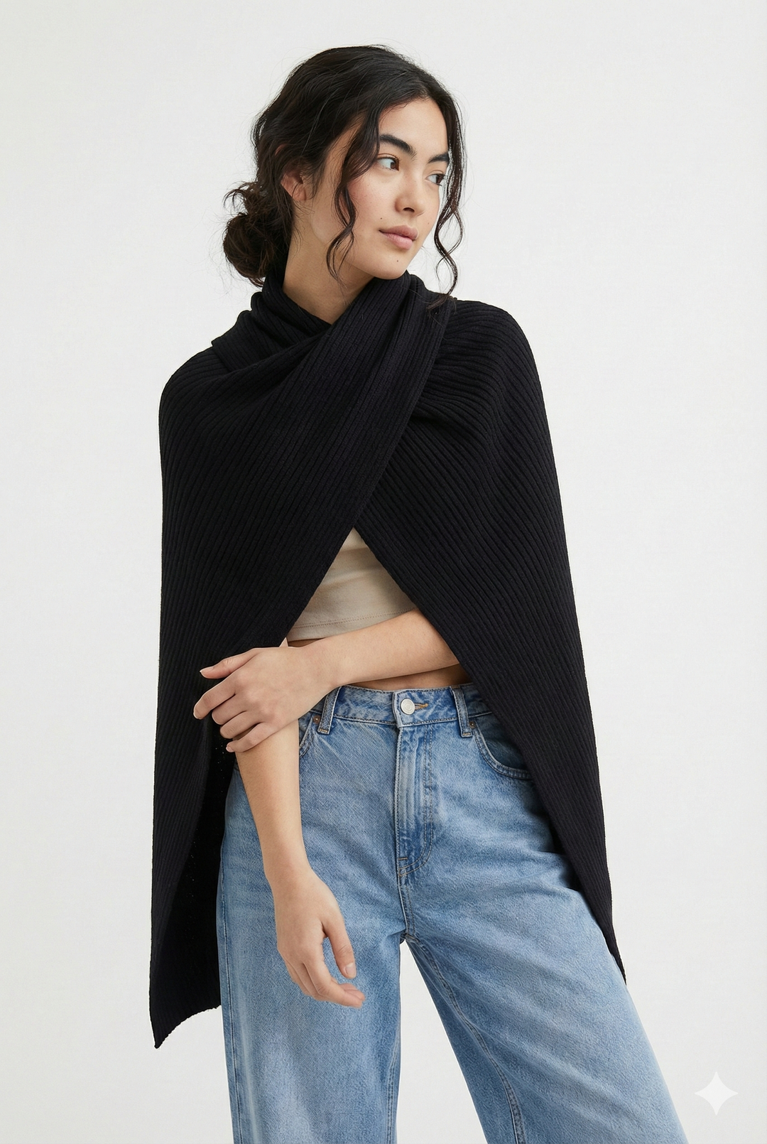 Drapey Ribbed Shawl