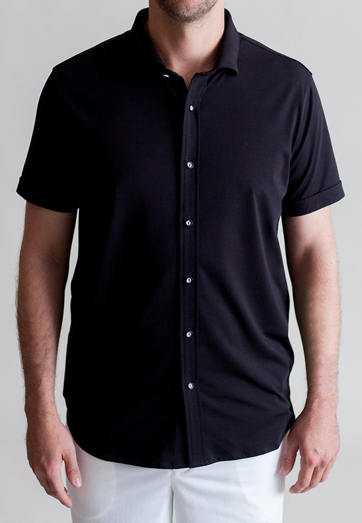 Single Shot SS Shirt, black-Short Sleeve Shirts-Buki