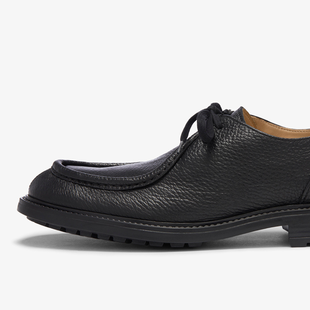 Men's Black Pebbled Leather Tuscan Moc Boot