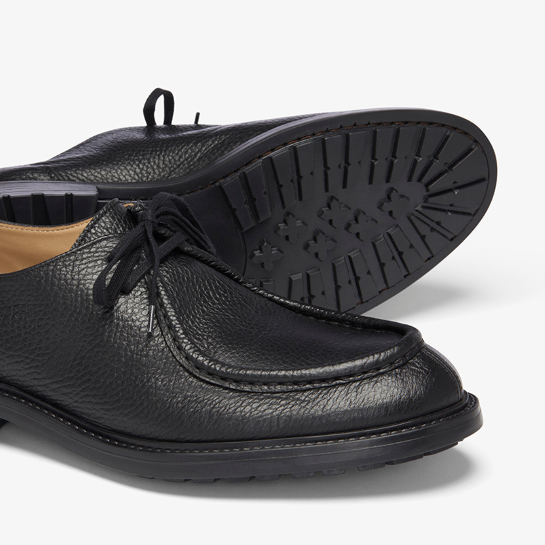 Men's Black Pebbled Leather Tuscan Moc Boot
