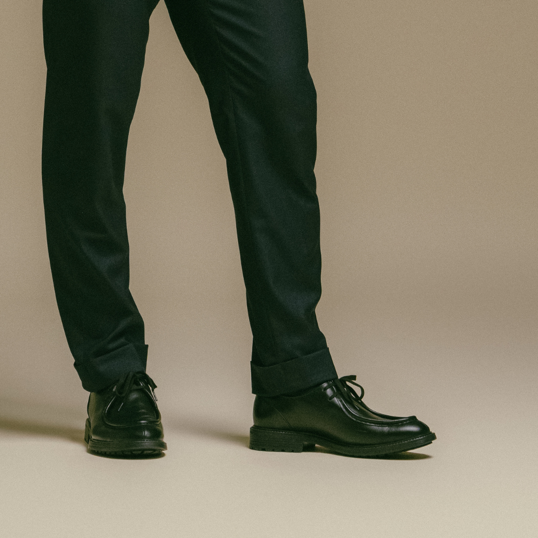 Men's Black Leather Tuscan Moc Boot