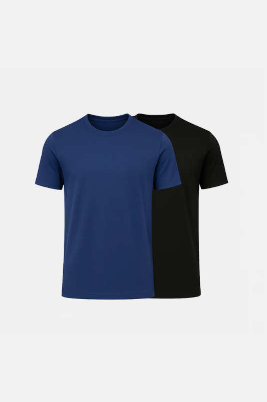 Buki + Cinqo T-Shirt 2 Pack - Blue Night/Black-T-SHIRTS-BUKI-M-Buki