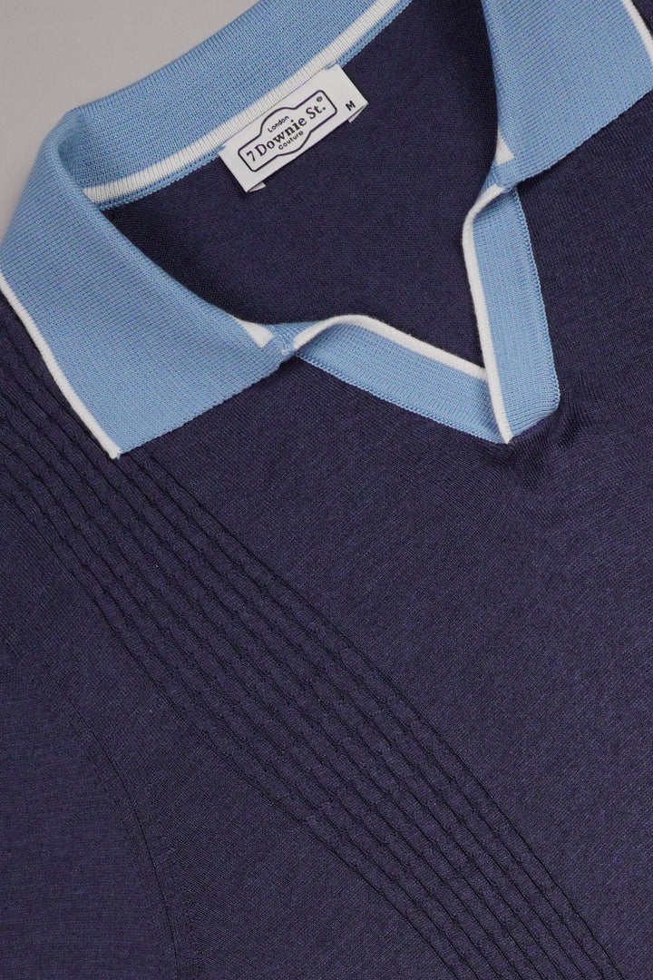 Johnny Collar Polo in Navy