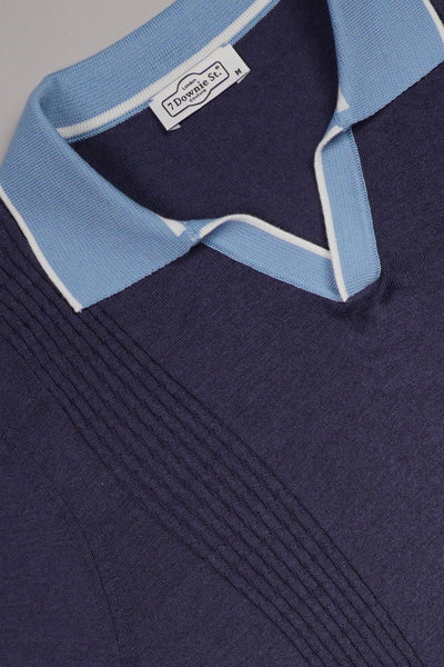 Johnny Collar Polo in Navy