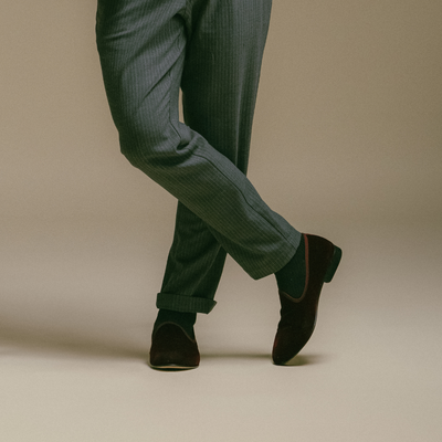 Men's Oxblood Velvet Slipper II