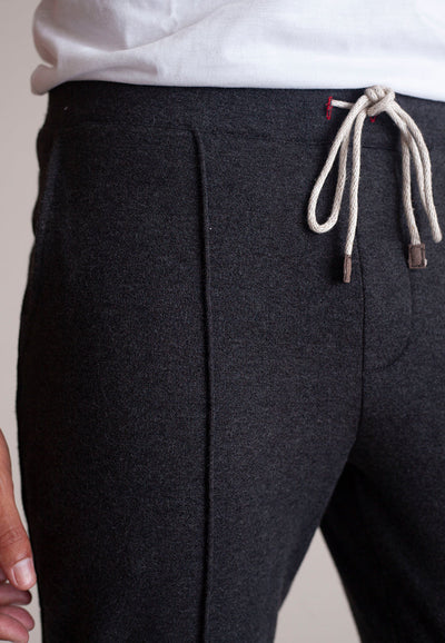 Voey Leisure Set - Half Zip Sweatshirt & Sweatpant-Outfit Sets-Buki-charcoal grey-detail